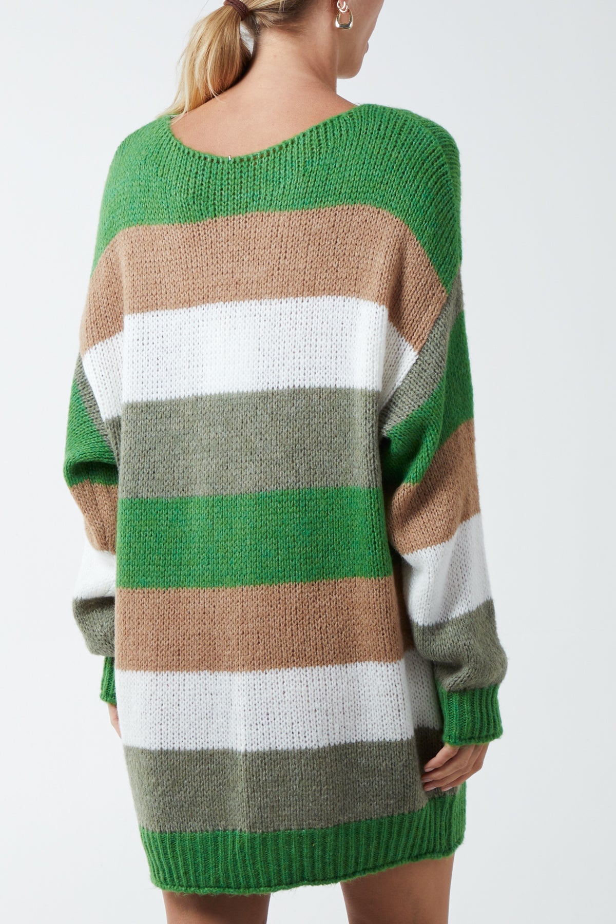 Horizontal Striped Knit Dress DMF2 WearAll