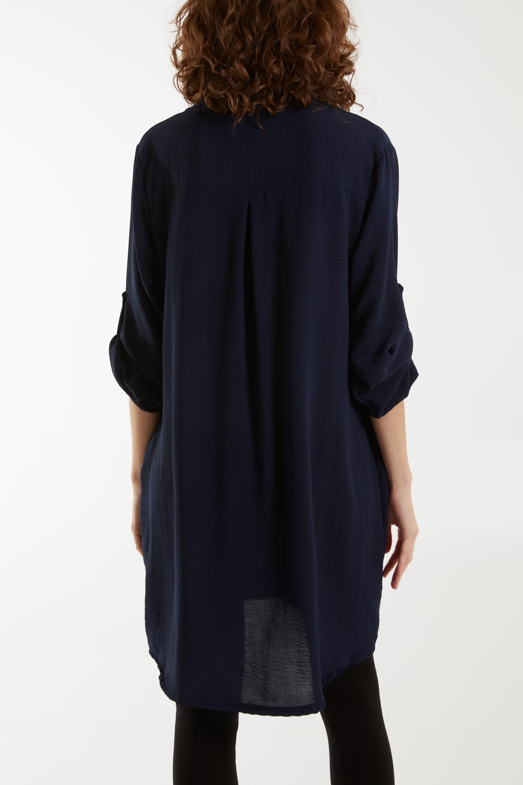 V-Neck Button Sleeve Long Top Tops WearAll