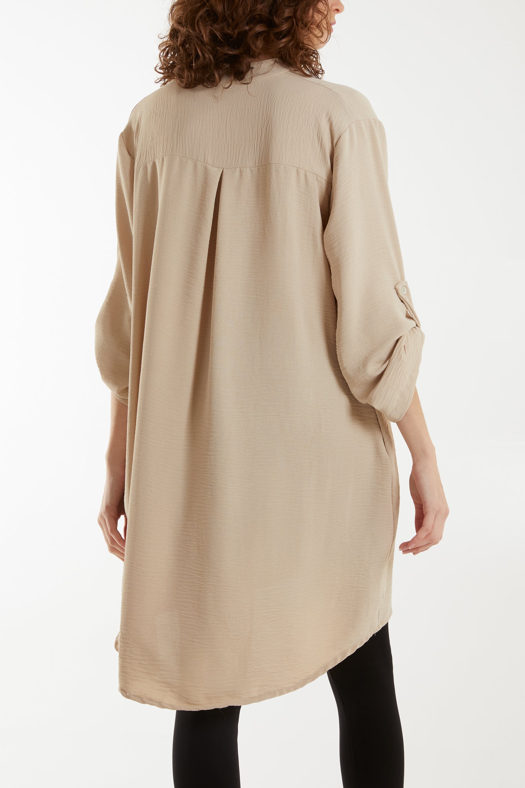 V-Neck Button Sleeve Long Top Tops WearAll