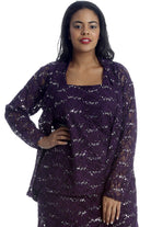 2 in 1 Sequin Floral Lace Cami & Cardigan cardigan WearAll