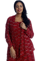 2 in 1 Sequin Floral Lace Cami & Cardigan cardigan WearAll