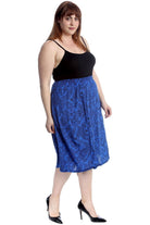 Plus Size Paisley Print Midi Skirt Skirt WearAll