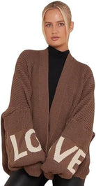 Lova Balloon Sleeve Cardigan cardigan WearAll Mocha One Size (10-22)