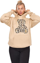 Bear Leopard Print Hoodie Sweatshirt Jumper WearAll