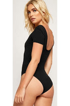 Plain Short Sleeve Bodysuit Bodysuit WearAll