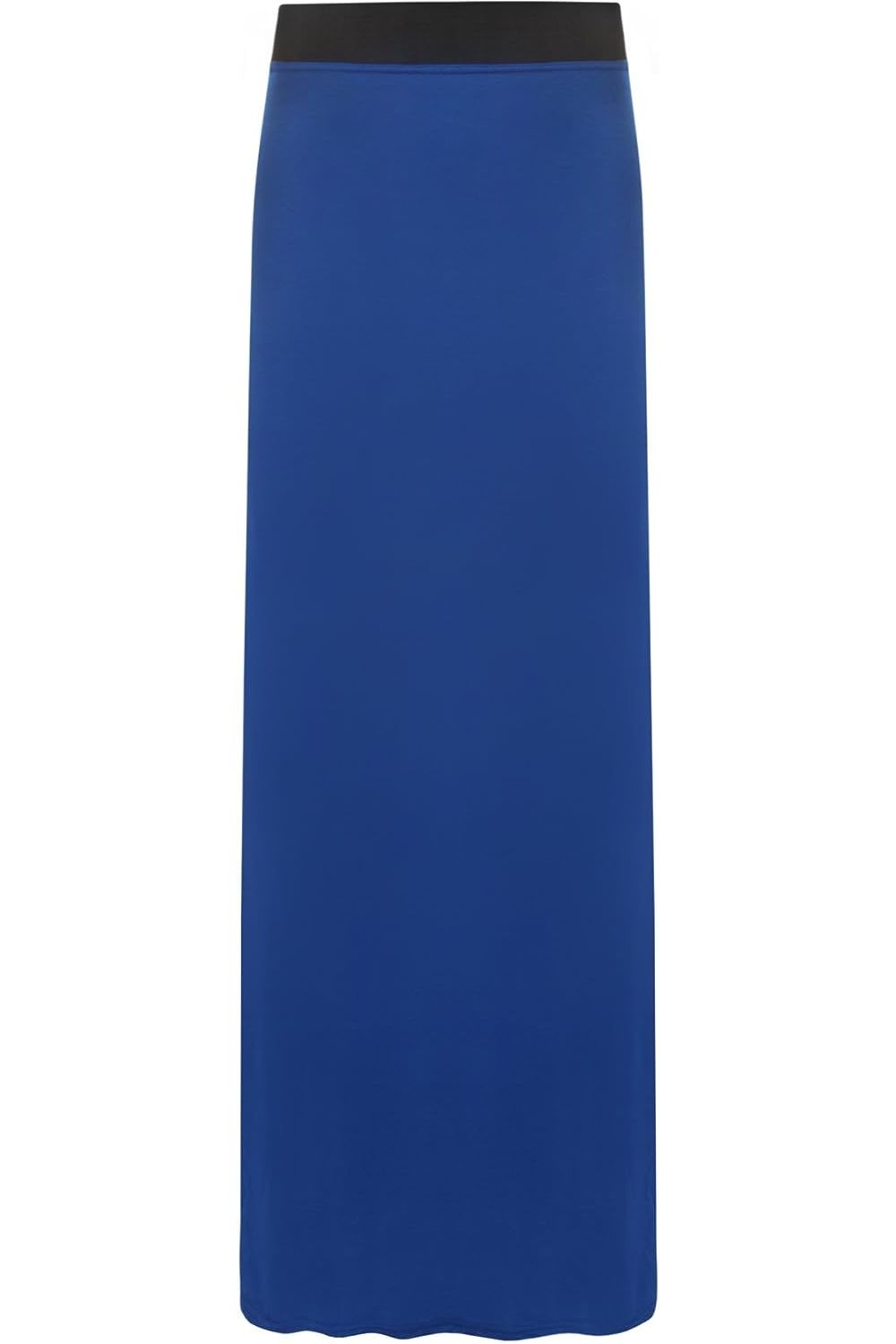 Plus Size Pencil Long Maxi Skirt Elasticated Waist Skirt WearAll Blue 16-18