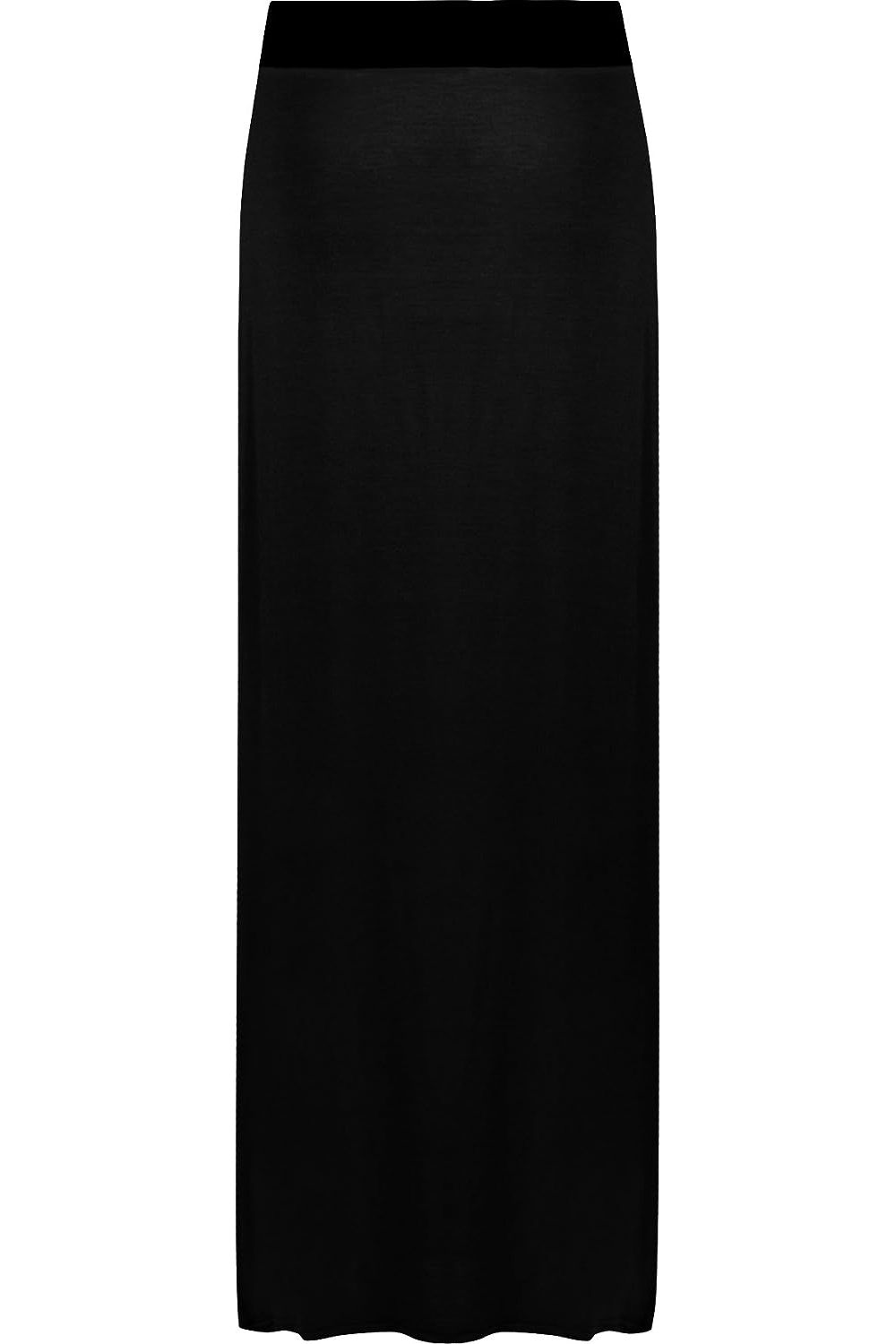 Plus Size Pencil Long Maxi Skirt Elasticated Waist Skirt WearAll