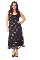 Plus Size Floral Lace Flared Sleeveless Belted Lined Dress Dress WearAll