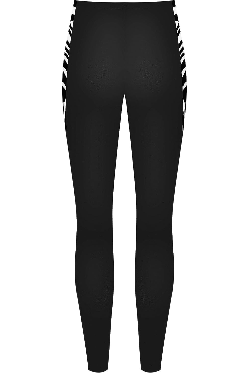 Print Side Stripe High Waist Leggings Leggings WearAll