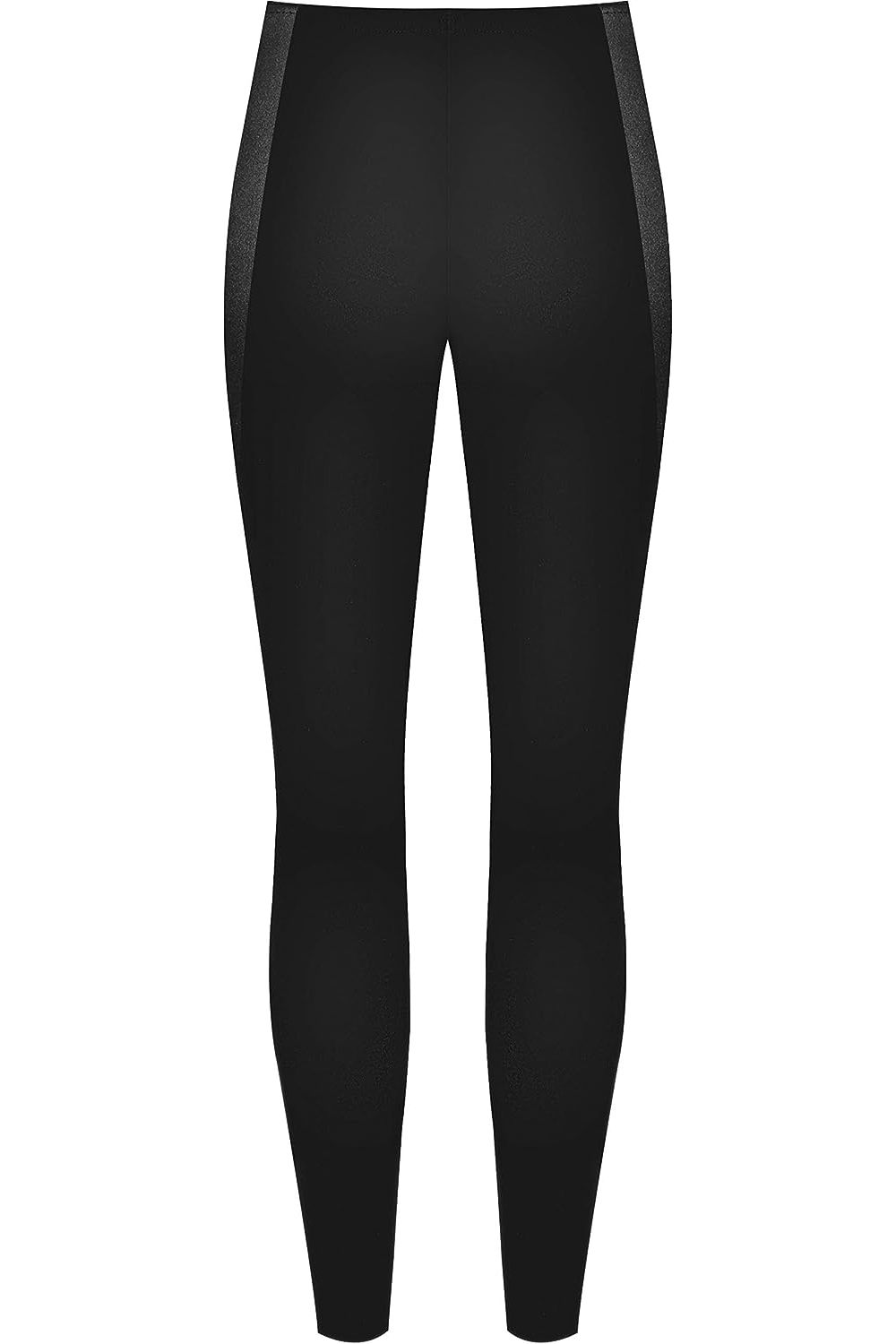 Wet Look Print Side Stripe High Waist Leggings Leggings WearAll