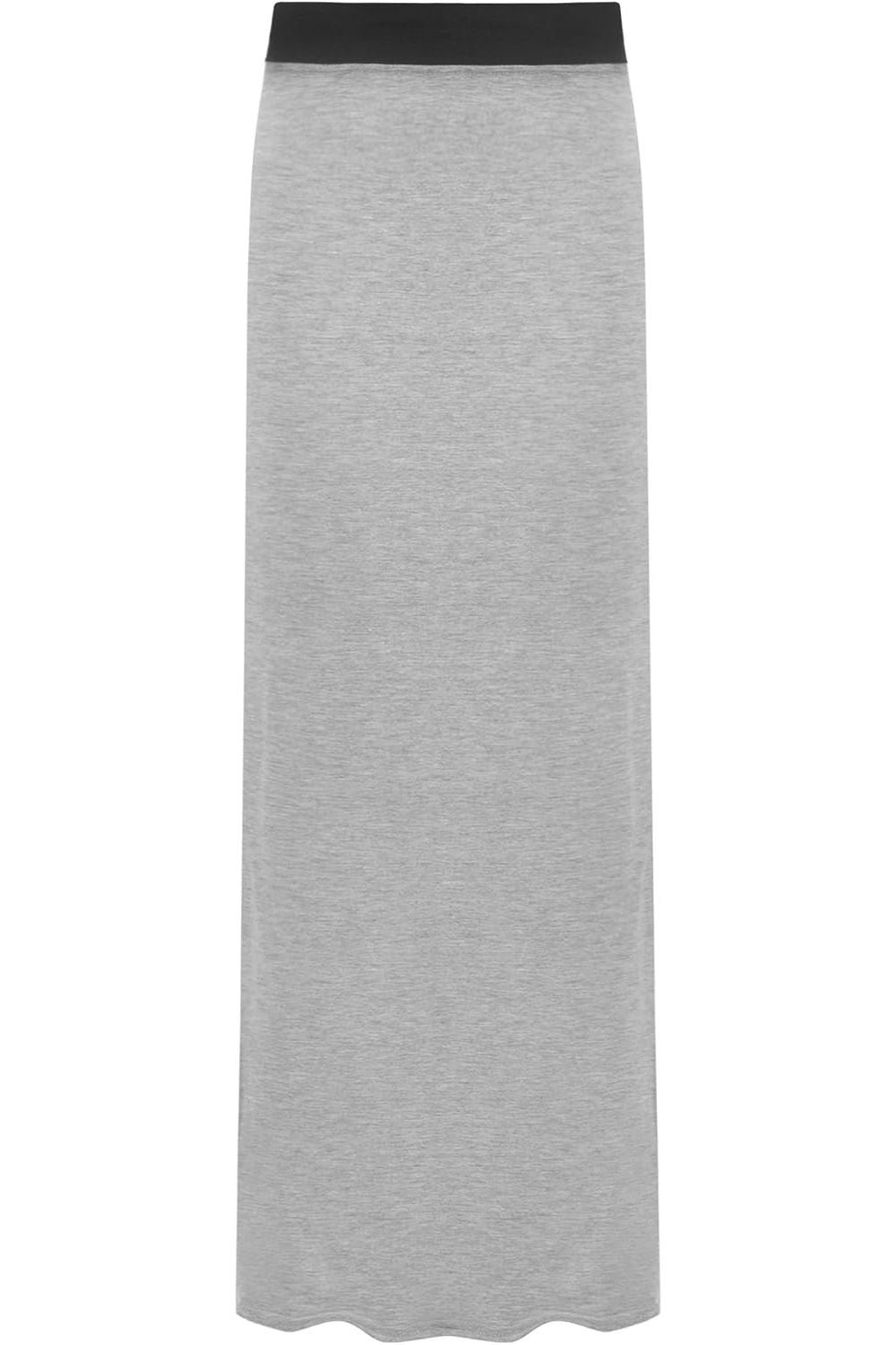 Plus Size Pencil Long Maxi Skirt Elasticated Waist Skirt WearAll Light Grey 16-18