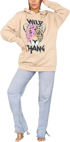 Wild Thang Tiger Print Hooded Sweatshirt Jumper Hoodies & Pullover WearAll