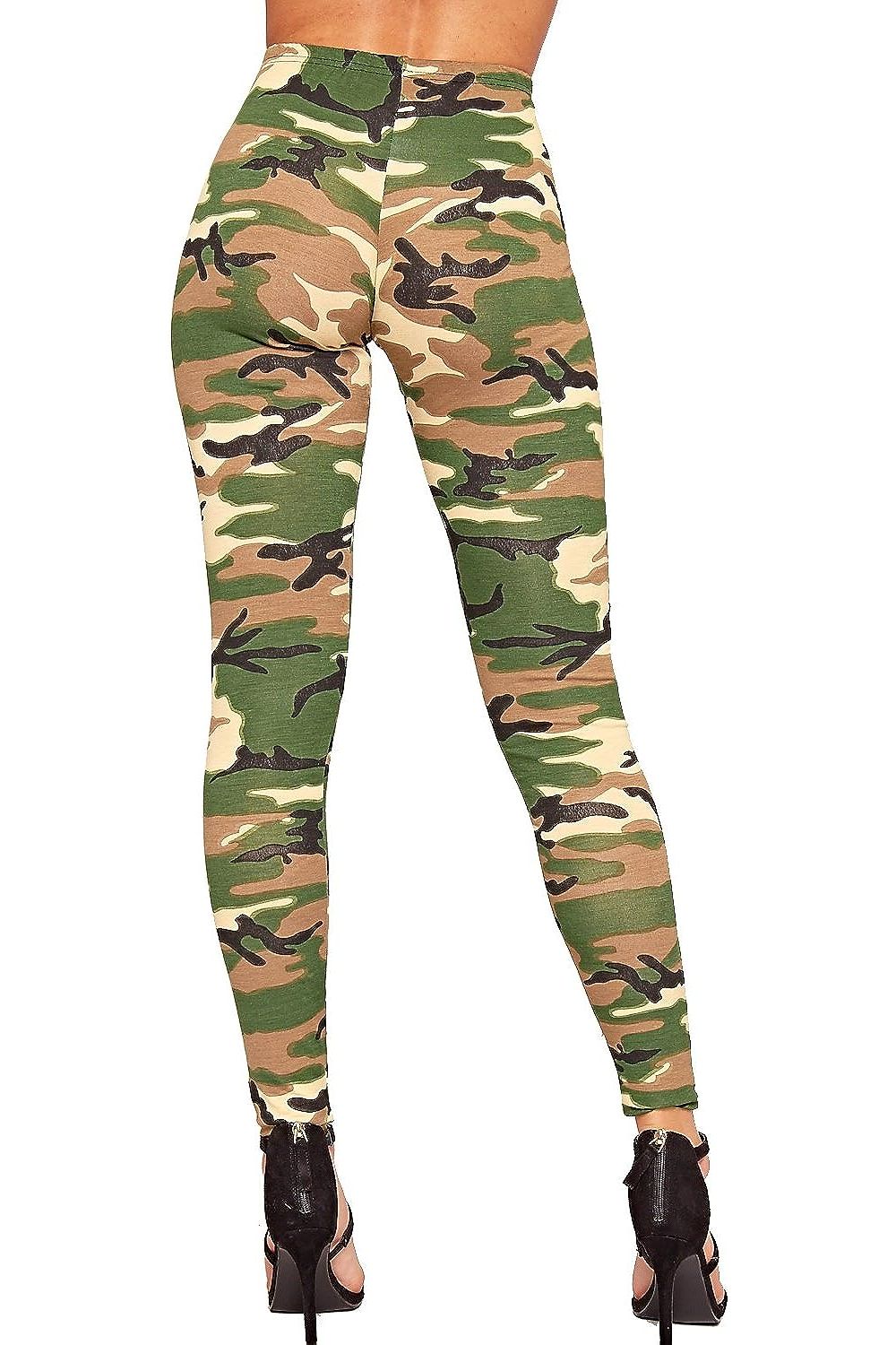 Plus Size Camouflage Full Length Long Army Leggings Leggings WearAll