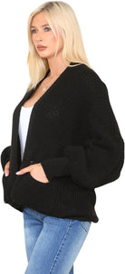 Short Balloon Sleeve Cardigan One Size (10-18) Apparel & Accessories WearAll