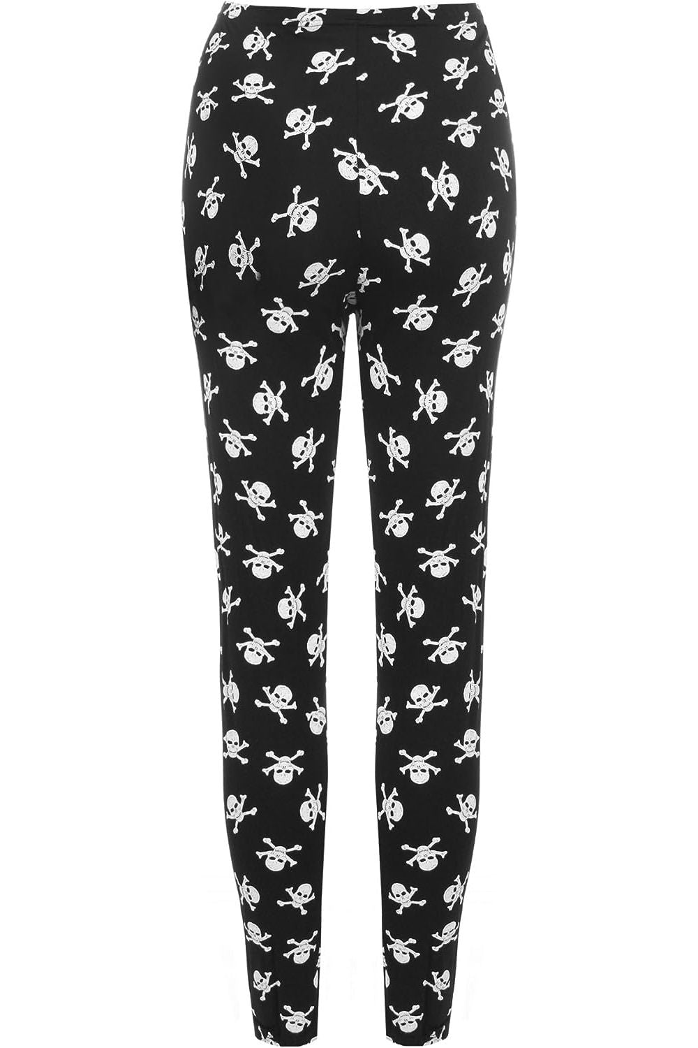 Plus Size Skull Bones Pirate Print Leggings Leggings WearAll