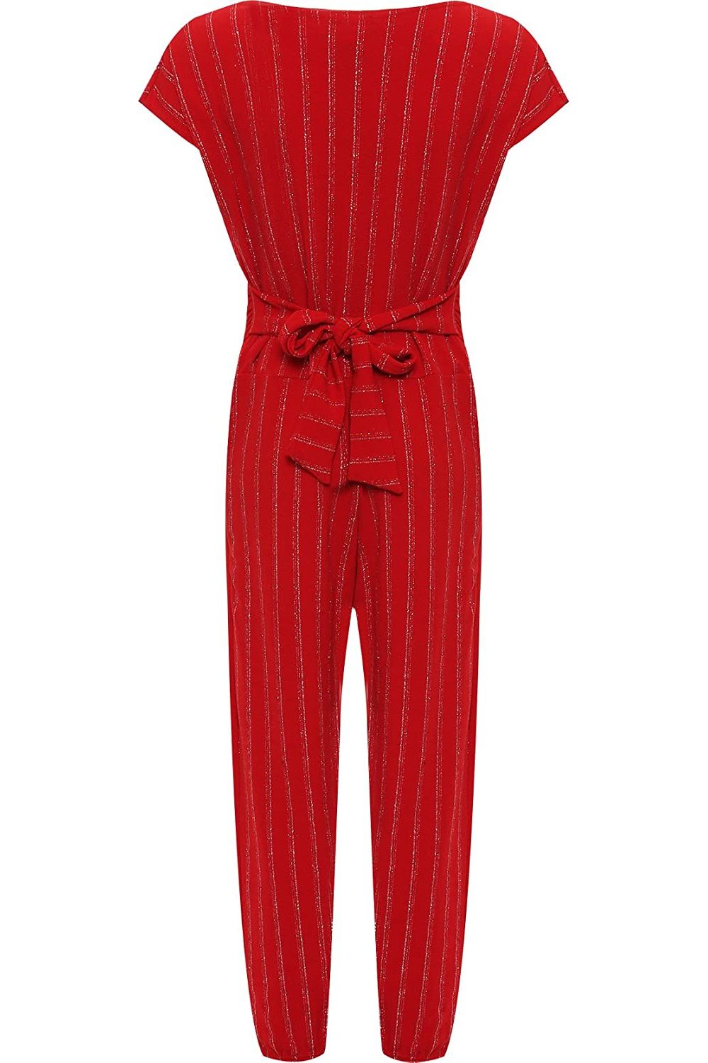 Plus Size Sleeveless Lurex Stripe Jumpsuit Jumpsuit WearAll