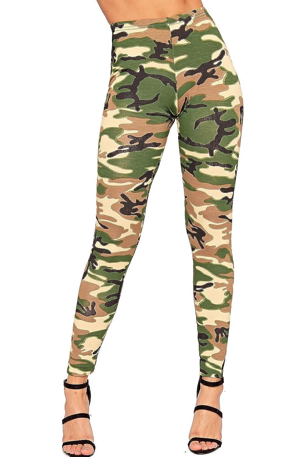 Plus Size Camouflage Full Length Long Army Leggings Leggings WearAll