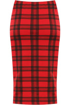 Tartan Check Print Midi Skirt Skirt WearAll