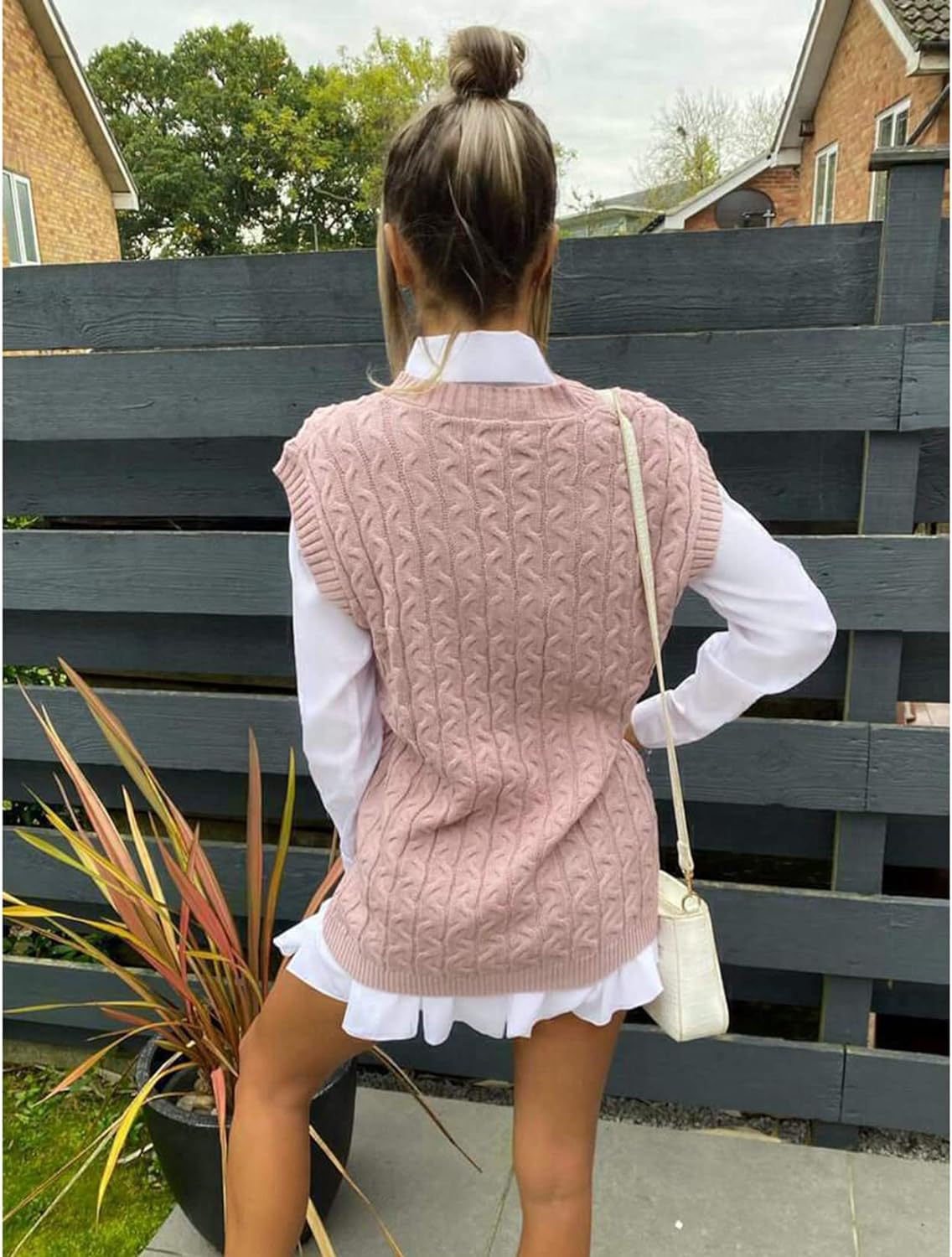 Cable Knit Tank Top Jumper WearAll