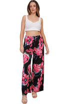 Floral Print Palazzo Trouser Palazzo WearAll Cerise 12-14