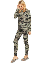 Plus Size Army Camouflage Print Tracksuit Loungewear WearAll