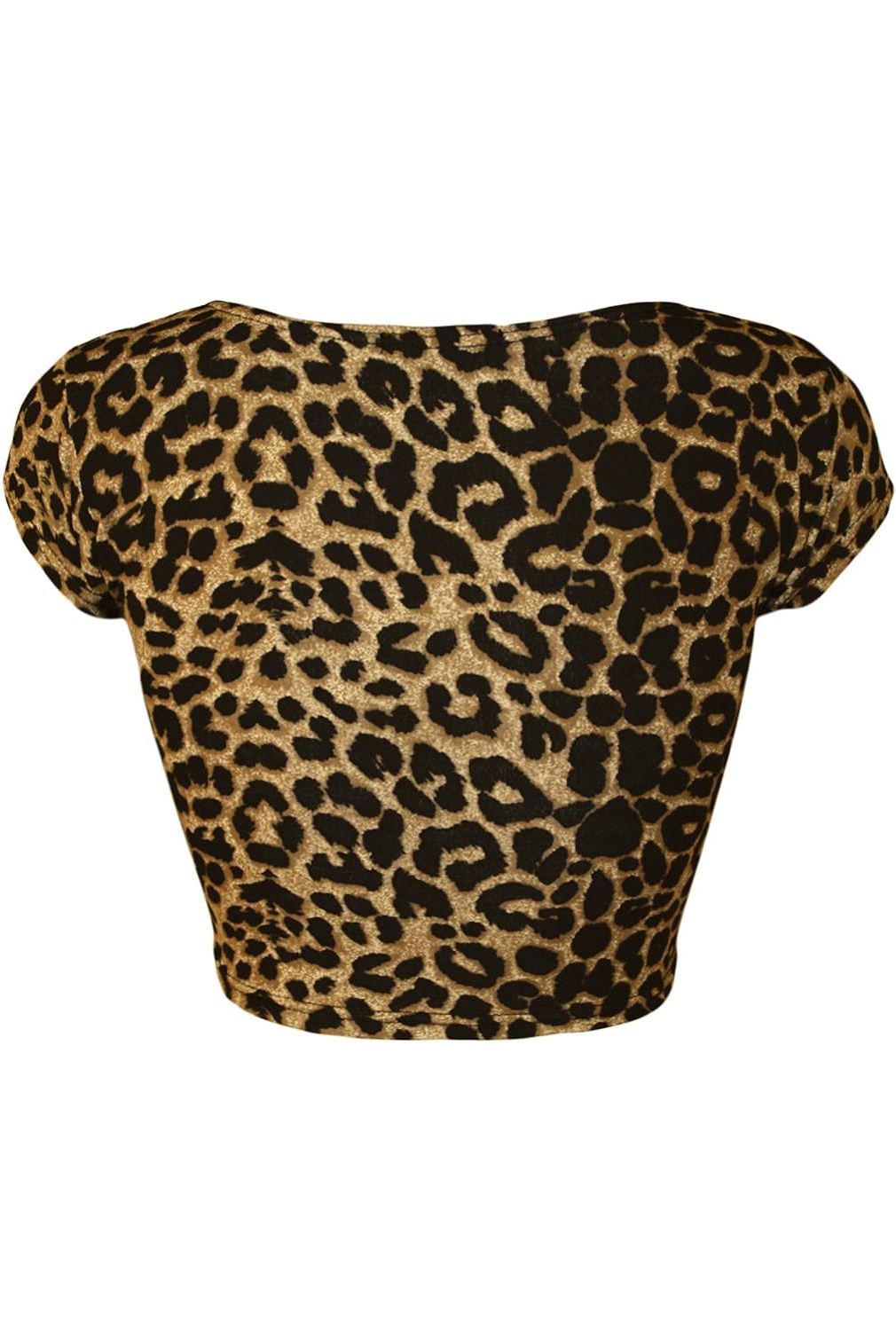 Printed Cap Sleeve Crop Top Tops WearAll