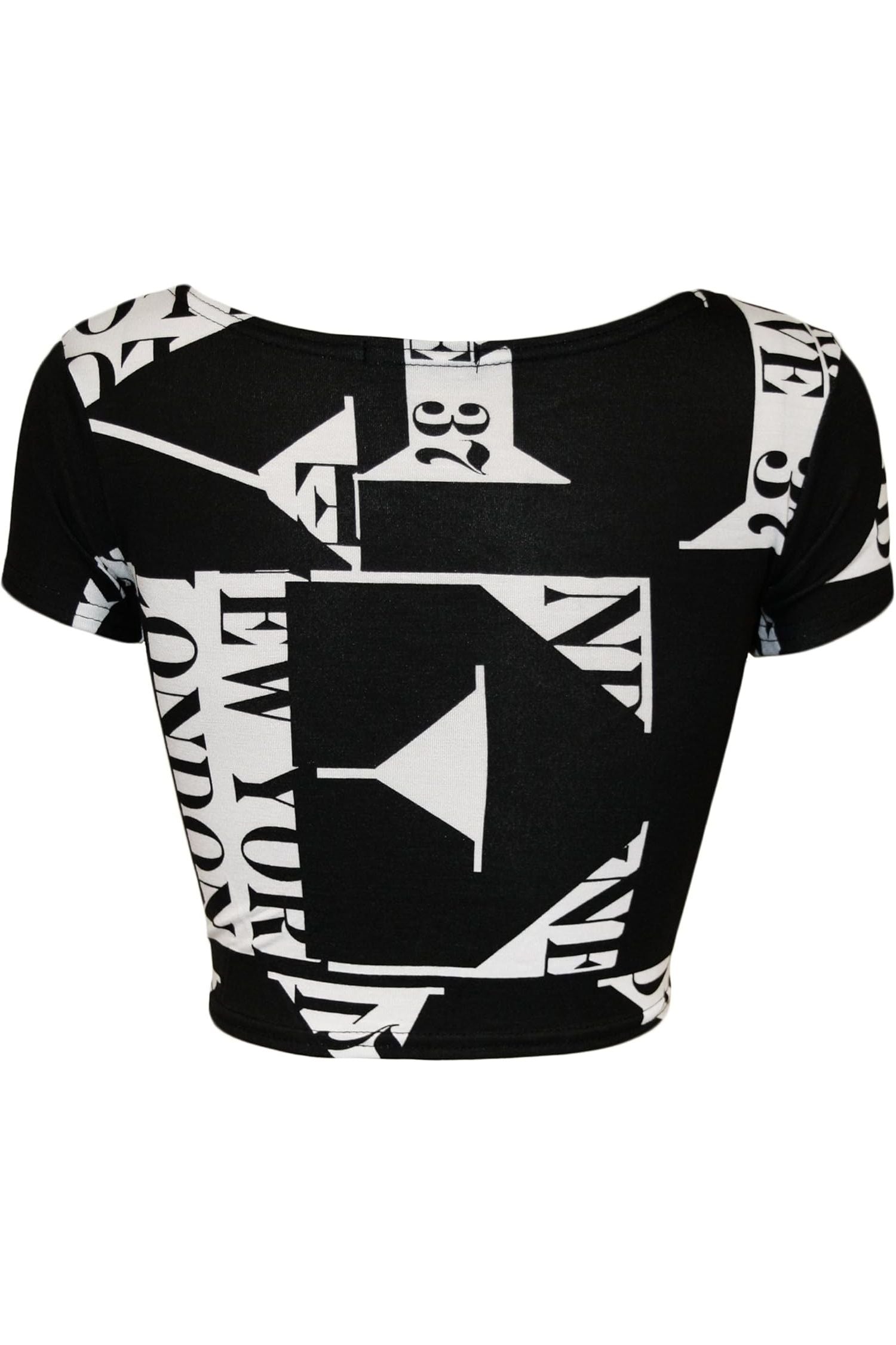 Printed Cap Sleeve Crop Top Tops WearAll