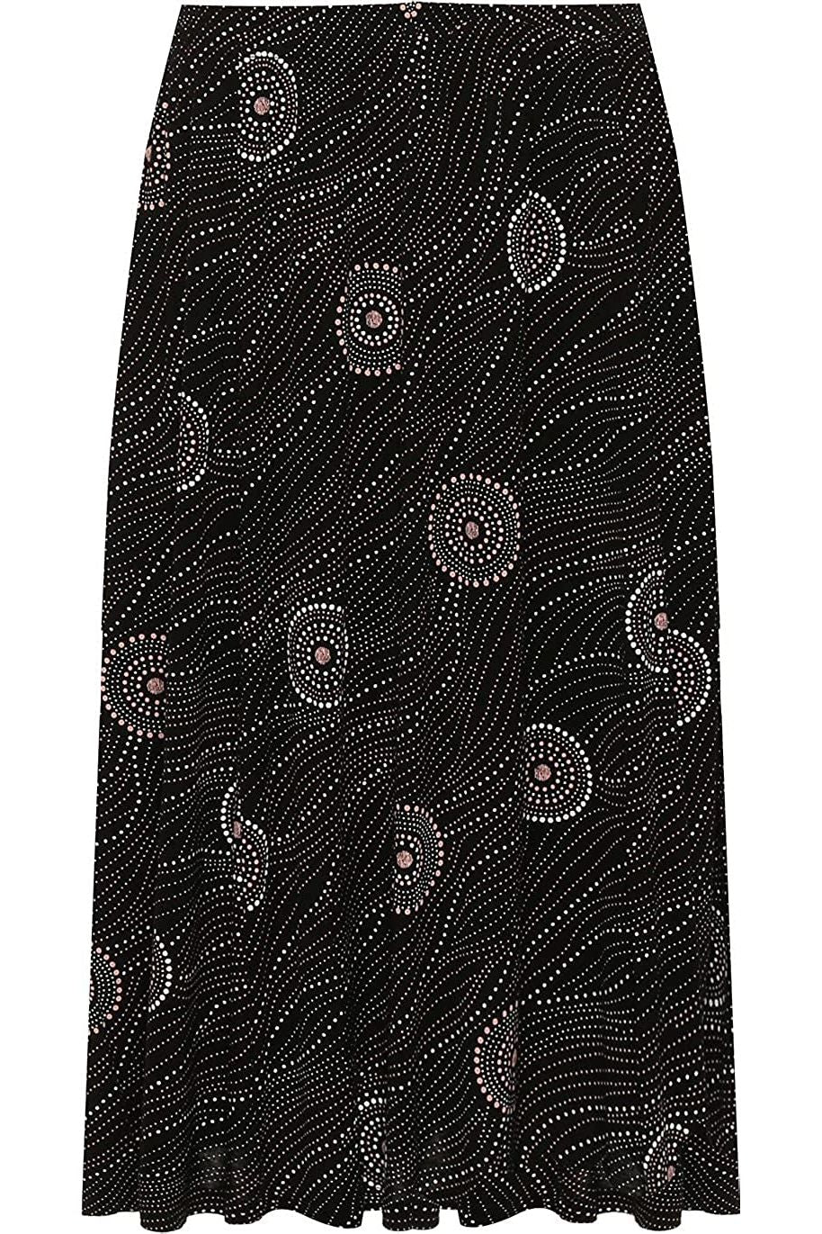 Plus Size Circle Print Midi Skirt Skirt WearAll