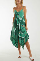 Abstract Cami Hanky Hem Dress Dresses WearAll Jade One Size