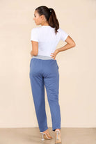 Plus Size Italian Plain Drawstring Cotton Joggers Trouser WearAll