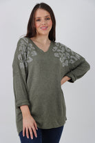 Italian Sequin Detail On Shoulder Soft Knit Jumper Top Jumper WearAll