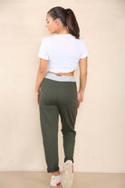 Plus Size Italian Plain Drawstring Cotton Joggers Trouser WearAll