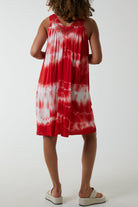 Tie Dye Dress With Crochet Neck Line DMF2 WearAll