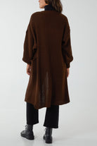 Open Front Balloon Sleeve Long Cardigan cardigan WearAll