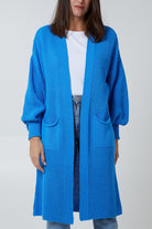 Open Front Balloon Sleeve Long Cardigan cardigan WearAll