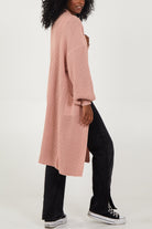 Open Front Balloon Sleeve Long Cardigan cardigan WearAll