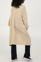 Open Front Balloon Sleeve Long Cardigan cardigan WearAll