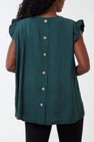 Linen Look Top Back Button TOPMF2 WearAll