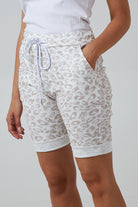 Leopard Print Super Stretch Shorts Shorts WearAll