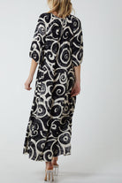 Swirl Tie Dye Tiered Maxi Dress Dresses WearAll