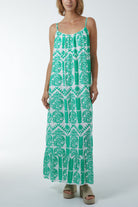 Baroque Cami Maxi Dress Dresses WearAll Jade One Size