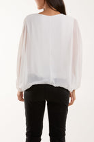 Necklace Batwing Bubble Hem Top Tops WearAll