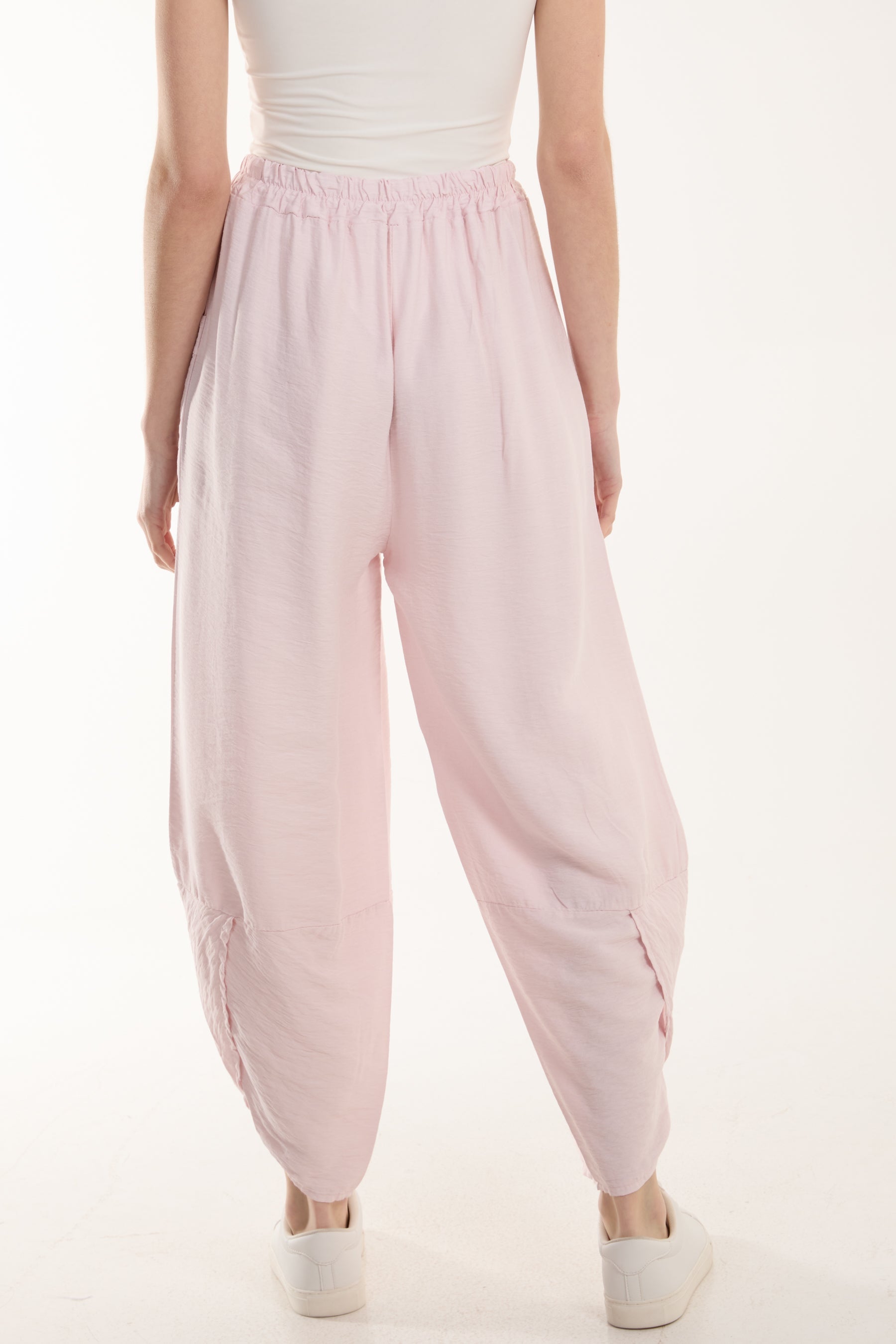 Linen Blend Two Pocket Harem Trousers Trousers WearAll