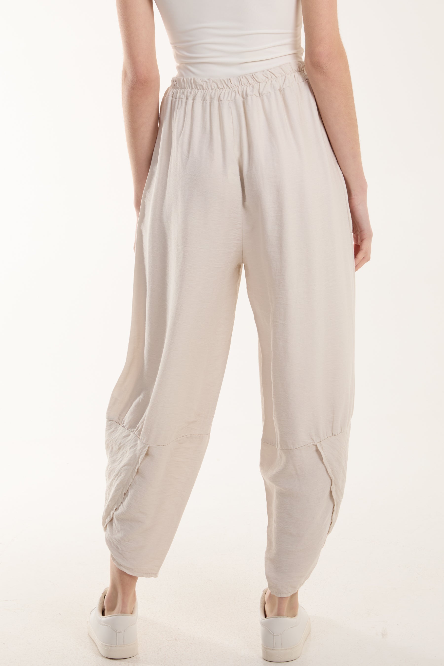 Linen Blend Two Pocket Harem Trousers Trousers WearAll