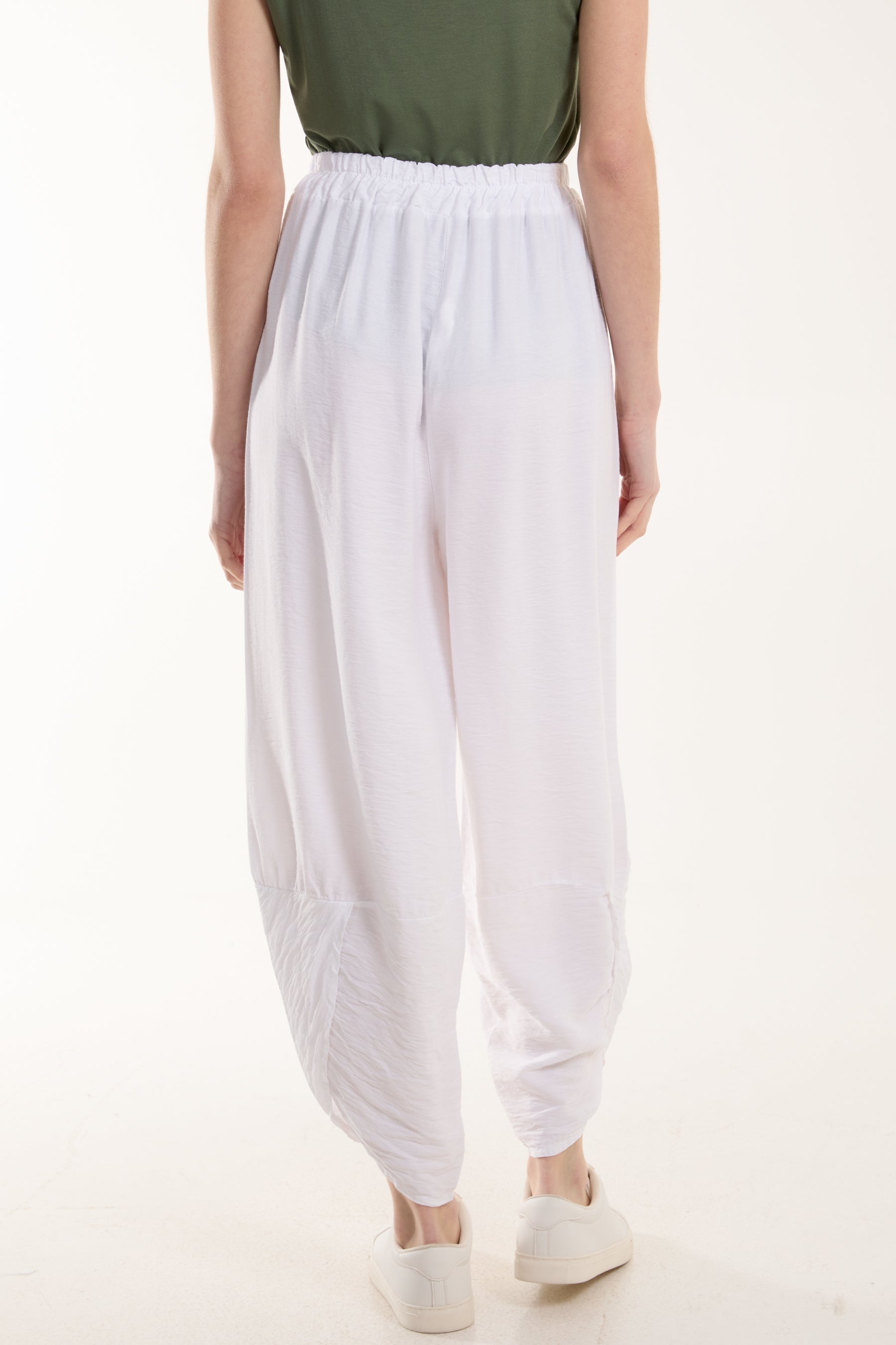 Linen Blend Two Pocket Harem Trousers Trousers WearAll