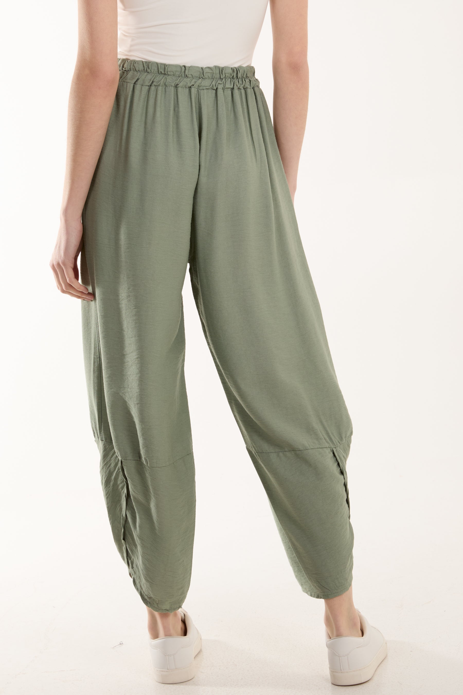 Linen Blend Two Pocket Harem Trousers Trousers WearAll