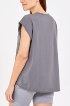 Cap Sleeve High Low Rolled Edge Top TOPMF2 WearAll