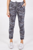 Magic Super Stretch Camouflage Print Trousers TRS1 WearAll Dark Grey One Size