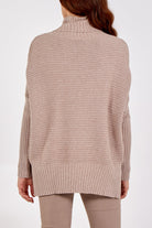 Knitted Rib Roll Neck Jumper JMF1 WearAll