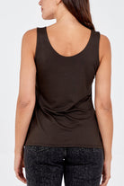 Double Layer Scoop Neck Plain Vest TOPMF2 WearAll